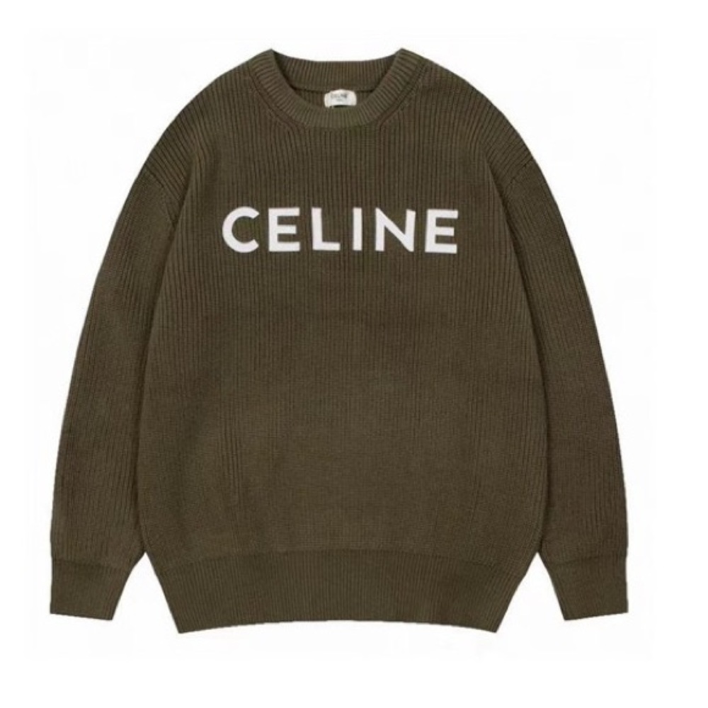 Celine Olive Green Turtleneck Sweater